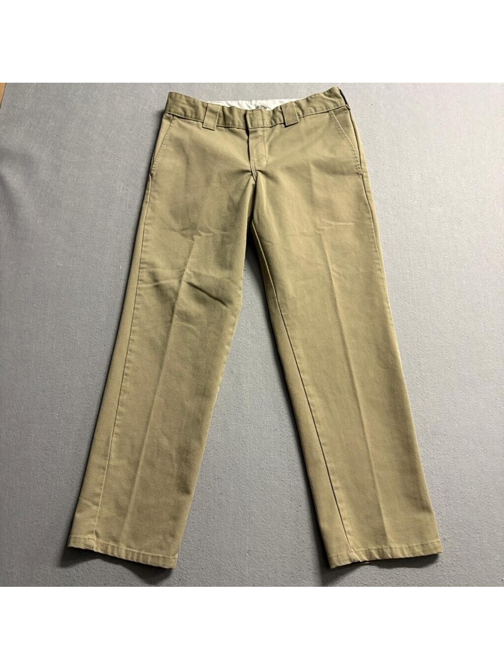 Dickies Slim Taper Chino Pants Mens 31x32 Khaki Beige Workwear WP830DS